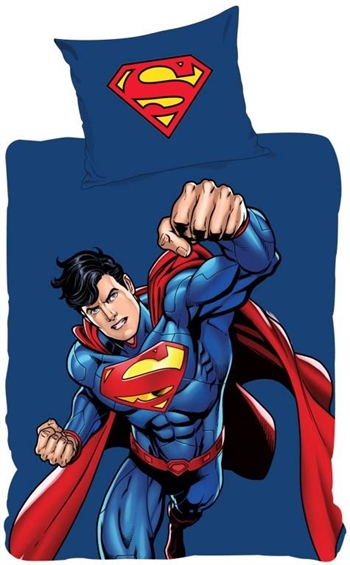 Sengetøj 140x200 cm - Superman Power - Dynebetræk i 2 design - 100% bomulds sengesæt