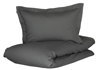 Økologisk kingsize sengetøj - Ekstra blødt gråt jacquardvævet sengesæt 240x220cm - 100% økologisk bomuldssatin (GOTS) - Turiform sengelinned