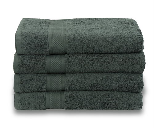Håndklæde egyptisk bomuld - Badehåndklæde 70x140cm - Mørkegrøn - Luksus håndklæder fra By Borg