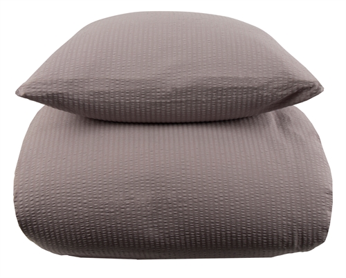 Bæk og Bølge kingsize sengetøj 240x220 cm - Gråt sengesæt - 100% bomuld - Krepp sengelinned - By Night 
