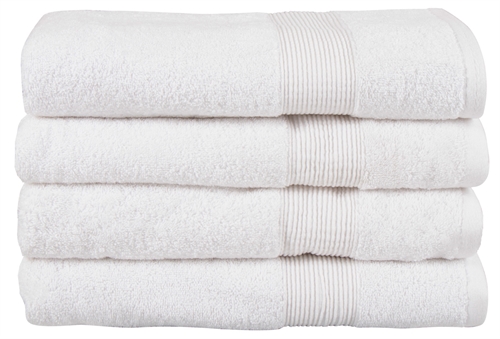 Økologisk badehåndklæde - 70x140 cm - 100% GOTS-certificeret bomuld - Hvidt badehåndklæde fra Premium By Borg