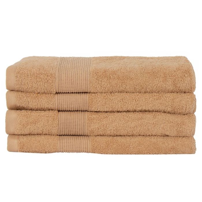 Badehåndklæde - 70x140 cm - 100% blødt bomuld - Mørk sand badehåndklæde fra Nordstrand Home