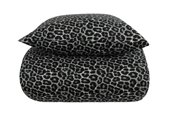 Sengetøj dobbeltdyne 200x220 cm - Leopard plettet sengesæt - 100% Bomuld - Borg Living dobbelt dynebetræk