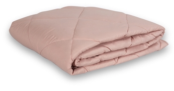 Vattæppe - 140x200 cm - Støvet rosa fiber sommerdyne af fibervat - Quiltet tæppe - Zen Sleep fiberdyne