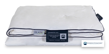 Silke sommerdyne 140x220 cm med 100% langfibret mulberry silke - Nordic Comfort Superior - Sval silkedyne