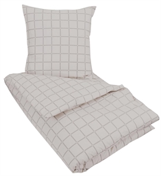 Ternet sengetøj 140x220 cm - Gråt sengetøj - sengesæt i 100% Bomuld