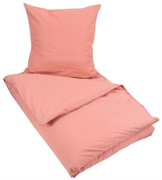 Peach sengetøj 140x220 cm - Sengetøj med cirkler - Sengesæt i 100% Bomuld
