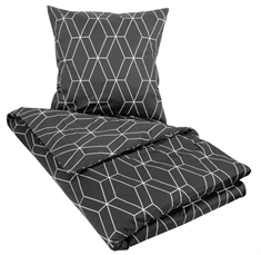 Sengetøj 240x220 cm - Black Chain - Sort sengetøj - King size - 100% Bomuldssatin sengetøj