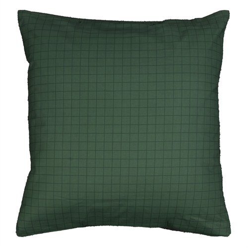  Pudebetræk 60x63 cm - 100% bomuld - Grøn ternet hovedpudebetræk - Nordstrand Home
