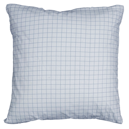  Pudebetræk 60x63 cm - 100% bomuld - Blå ternet hovedpudebetræk - Nordstrand Home