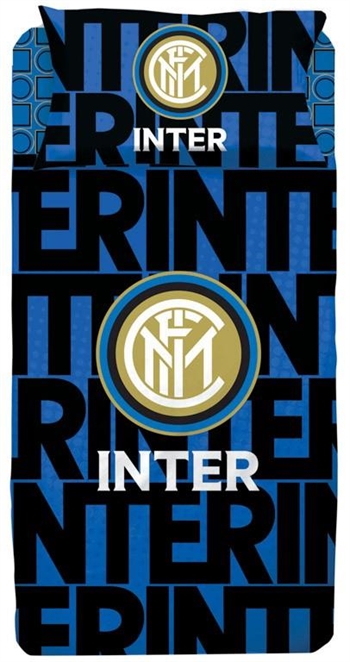 Sengetøj 140x200 cm - FC Inter Milan sengesæt - Fodbold sengetøj i 100% bomuld