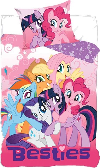 My little pony sengetøj - 150x210 cm - MLP Besties - 2 i 1 design - Sengesæt i 100% bomuld