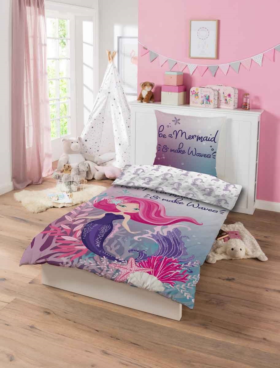 anden Jeg har en engelskundervisning elasticitet Havfrue sengetøj • Børnesengetøj • 140x200 cm • Bomuld
