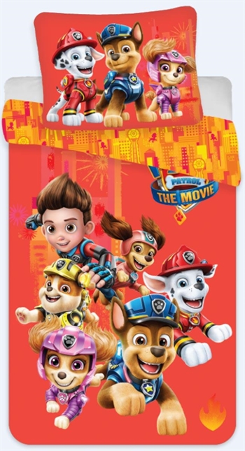 Paw Patrol sengetøj - 150x210 cm - Team Paw Patrol - Dynebetræk med 2 i 1 design - 100% bomulds sengesæt