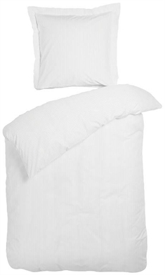Hvidt sengetøj 240x220 cm - Raie Hvid sengesæt - King size - Sengetøj i 100% Bomuldssatin - Night & Day