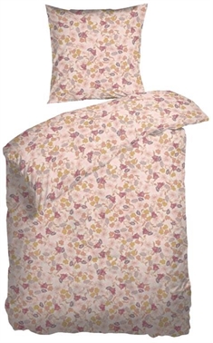 Blomstret sengetøj - 140x200 cm - Sundance Coral - Sengesæt i 100% Bomuldssatin - Night and Day sengetøj