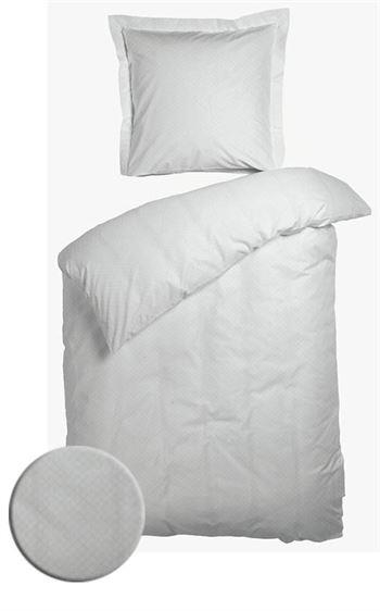 Sengetøj dobbeltdyne 200x220 cm - Opal hvidt sengetøj  - 100% Bomuldssatin - Night & Day dobbelt dynebetræk